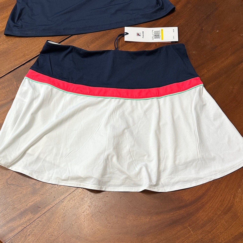 Fila Black and White Athletic Dress with Red Highlights - Picture 10 of 16